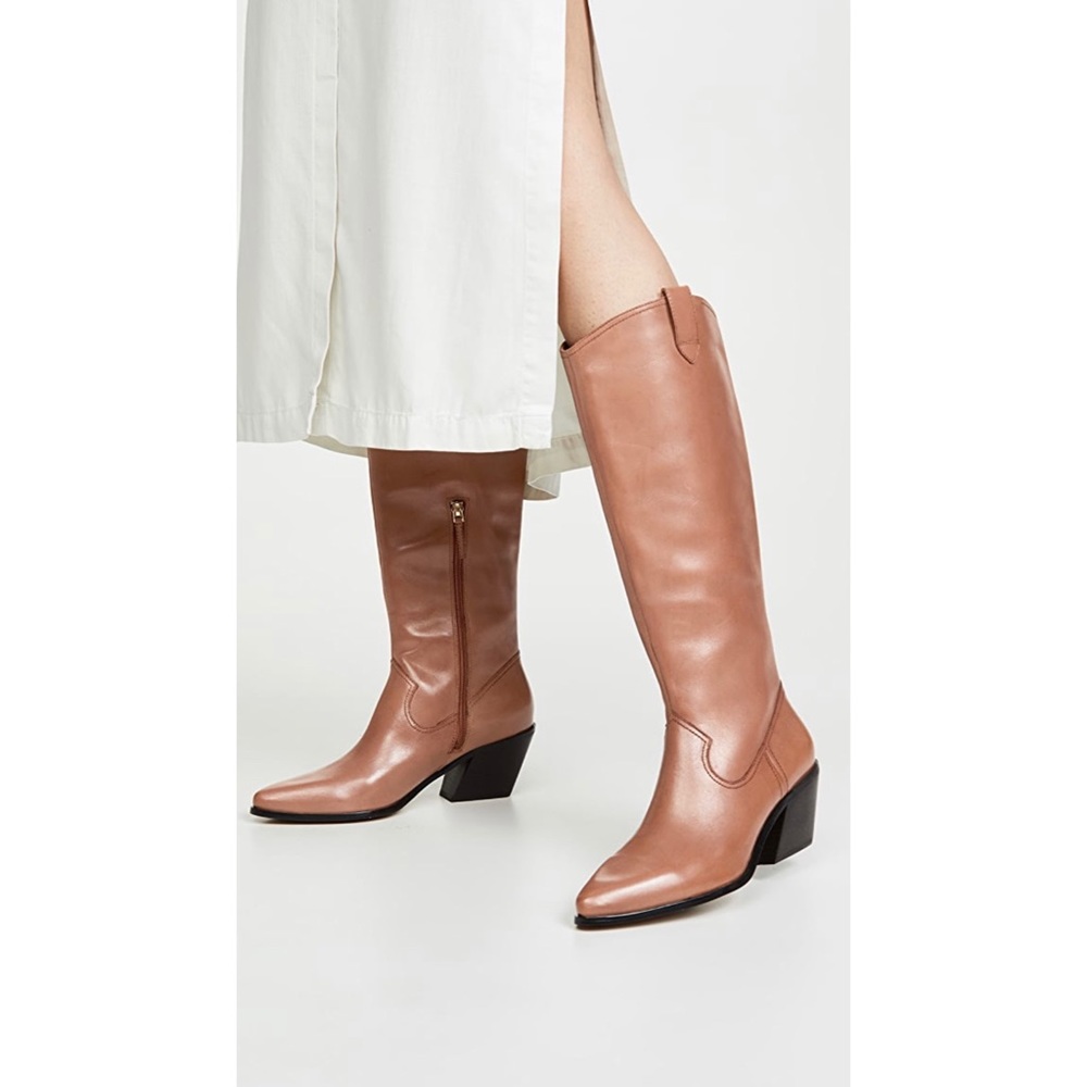 Villa Rouge Brown Cowboy Boots- Sz.9 w/ Box